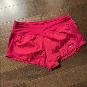 Dark pink running shorts